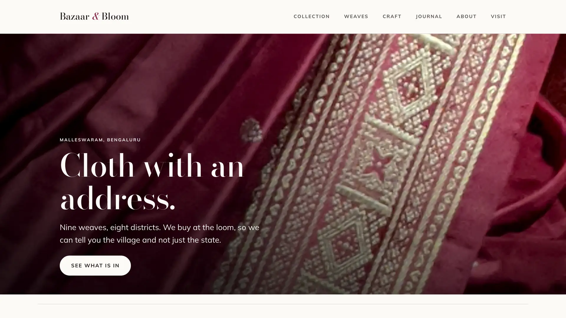 Bazaar & Bloom — Handloom boutique